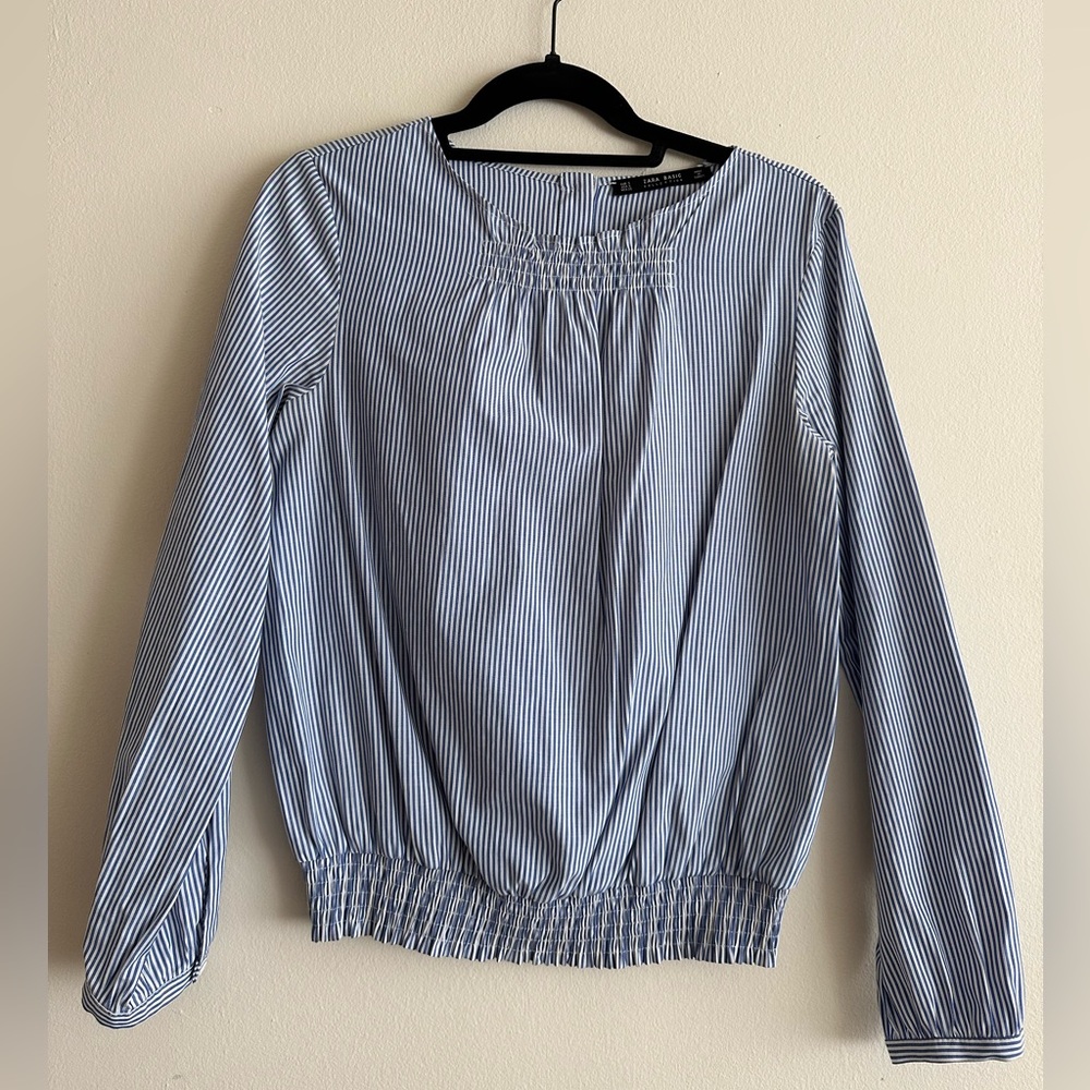Zara Striped Work Blouse | Size S